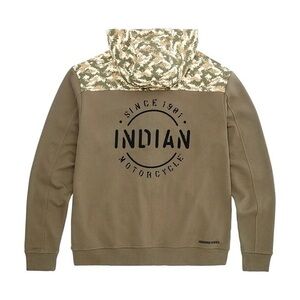 Indian Motorcycle Army Green Khaki Honoring Heroes XL Full Zip Hoodie Men Large